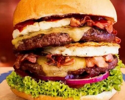 hamburger ako nezdravé jedlo na potenciu